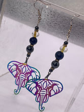 Load image into Gallery viewer, Hematite + Lapis Earrings
