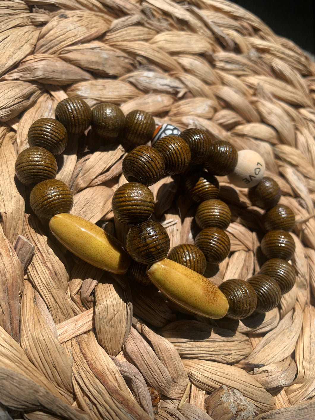 Love wooden bracelet set
